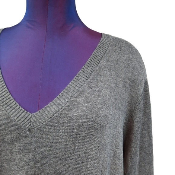 Anthropologie Peyton Primrose Color Block Sweater Gray Black 2X Women's Plus - Picture 2 of 9